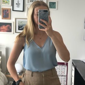 Chiffon v-neck tank